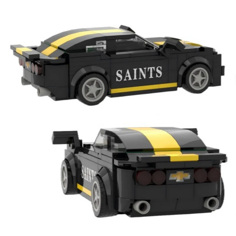 Football team  building block car ornament car model boy assembly creative building block ornament gift compatible with