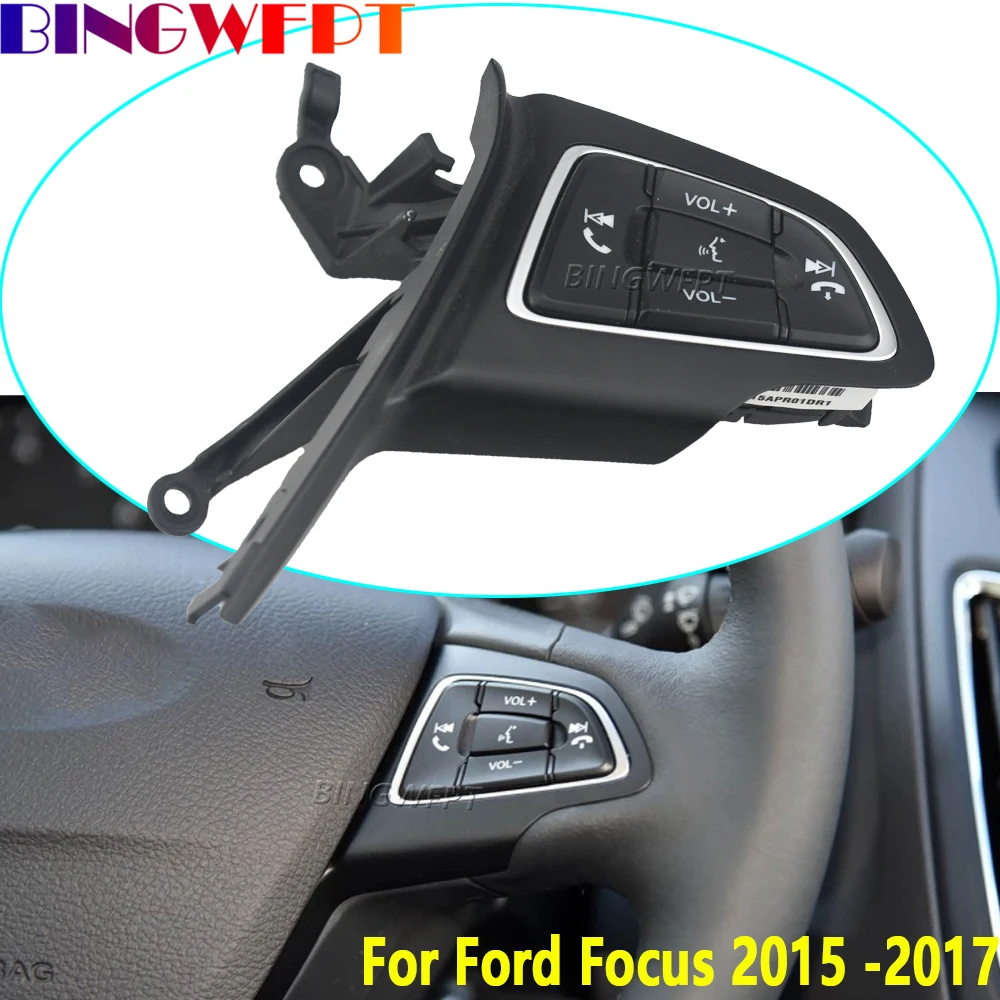 Right Side Volume Music Control Switch For Ford Focus MK3 2015 2016 2017 For Kuga 2017 Multifunctional Steering Wheel Button