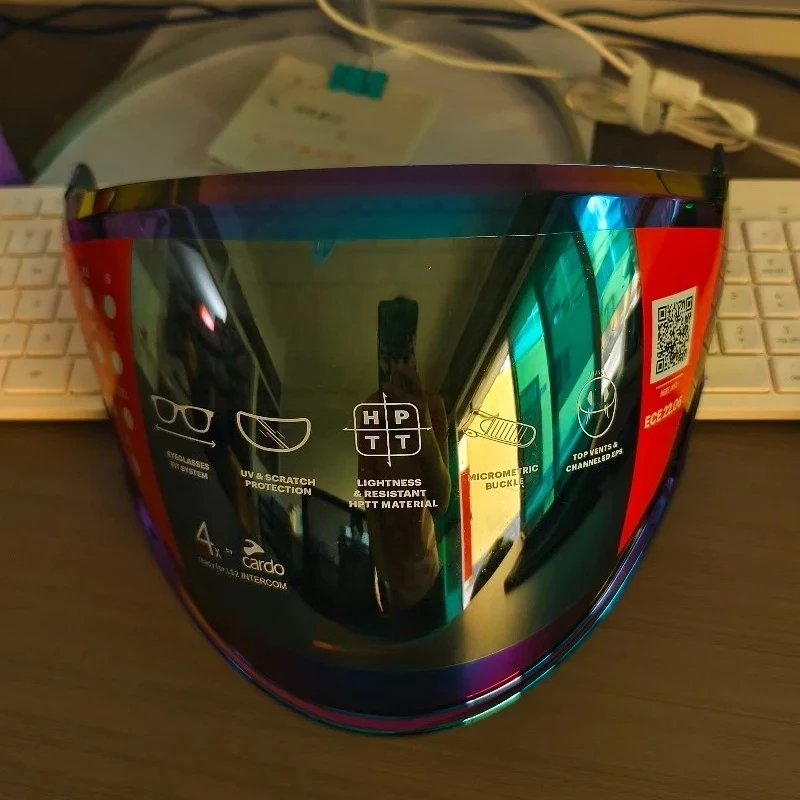 Heiß begehrte silberne Visiere für LS2 AIRFLOW II Halbschalenhelme, passend für LS2 OF616 Helmvisier, offene Motorradhelme, farbige Visiere – Detail 3