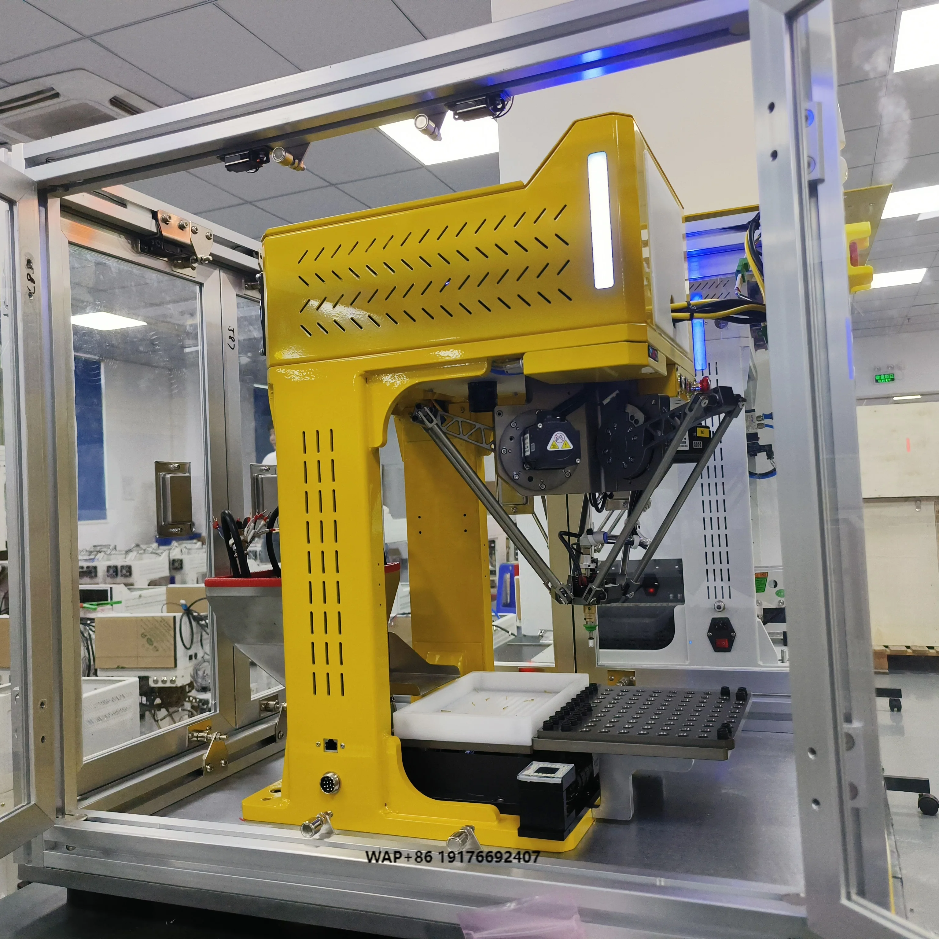 Industrial Delta Robot Gripper Production Assembly Line Small Parts Automatic Pick Place Machine Motor PLC Intelligent Gripping