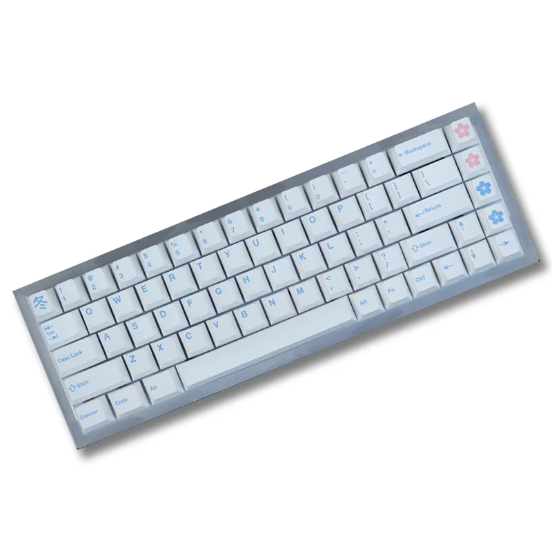PBT GMK Fuyu Keycaps Set Dye Sublimation Key Cap Cherry Profile White Keycap For MX Switch Mechanical Keyboard