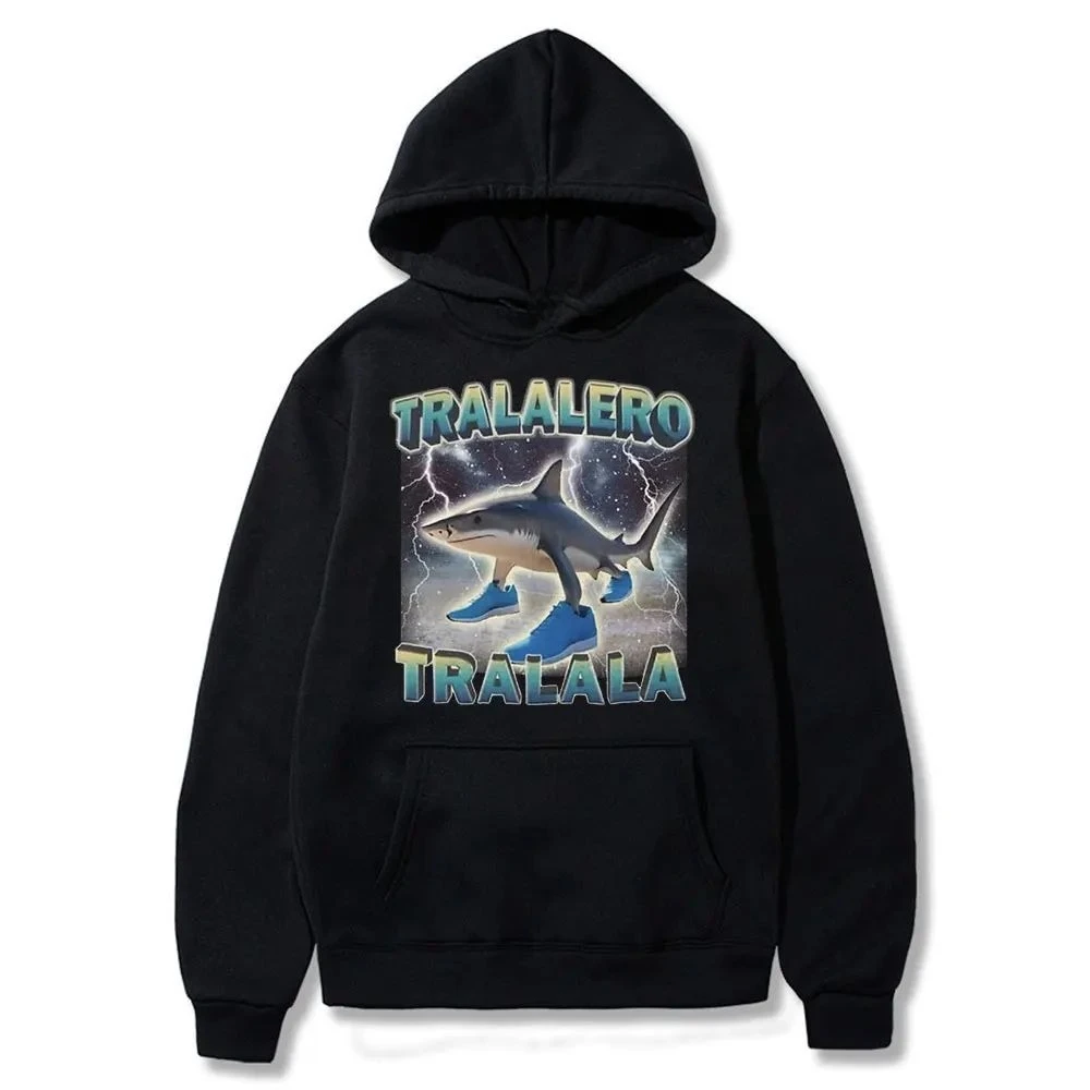

Italian Brainrot Hoodies Men's and Women's Long Sleeve Sweatshirt Pullover Tralalero Tralala Funny Meme Streetwear Clothing