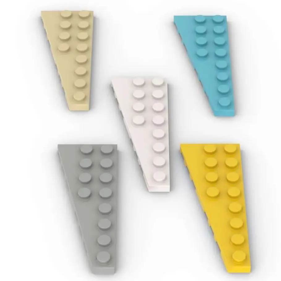 MOC 10 STKS 3544 8x3 Wedge Links Plaat Bouwstenen Kit Huis Kasteel Board Bricks Deeltje Puzzel Monteren Speelgoed kinderen Geschenken