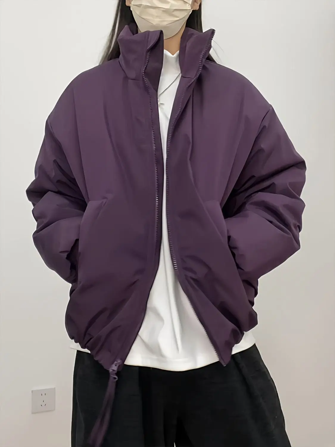 2026 New Stand Collar Cotton-padded Jacket Men's Winter Thickened Trend Cotton Padded Coats Male Solid Color Warm Parkas C964