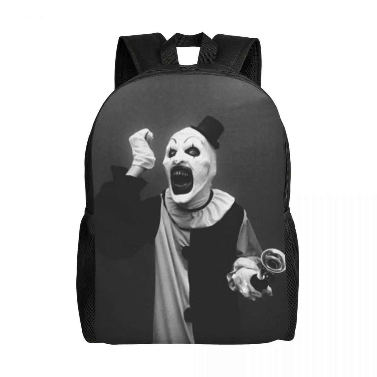 

Halloween Movie Terrifier Backpack for Boys Girls Horror Clown School College Travel Bags Men Women Bookbag Fits 15 Inch Laptop