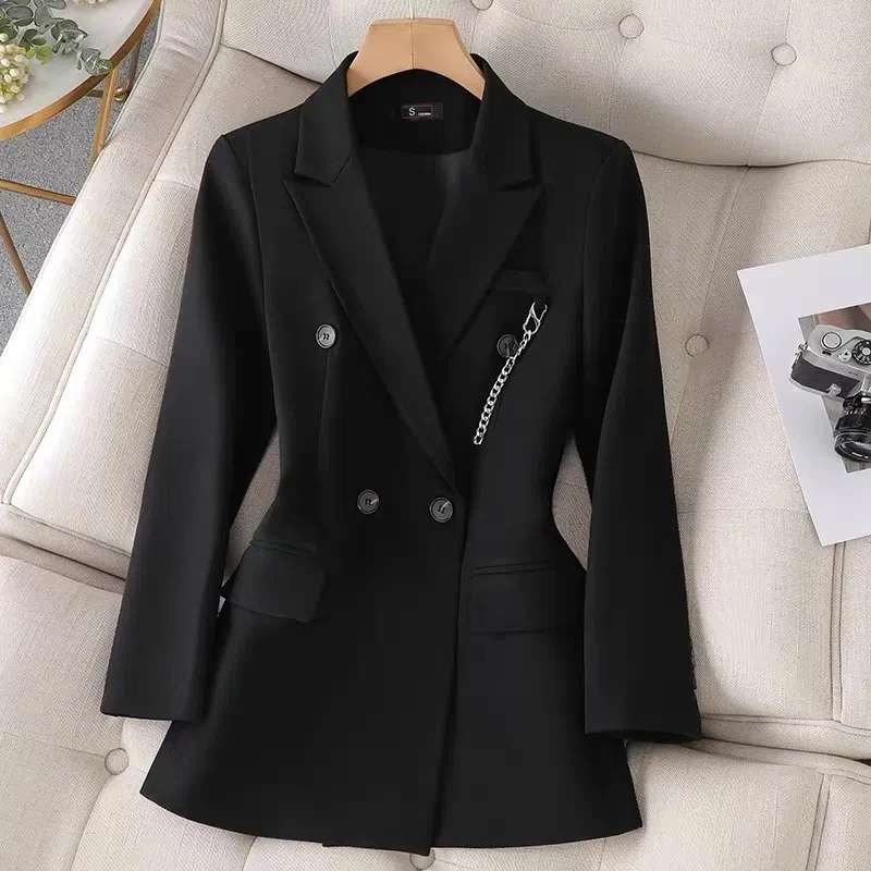 

Black Blazer jacket Women Clothing 2023 Spring Autumn New Slim Elegant Long Sleeve Coat Blazers Casual Female Suit Outwear Tops