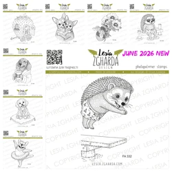 Clear Silicone Stamps Hedgehog Jump from the Diving Board Stamp Seal for Scrapbook Decoration Craft Embossing Template DIY Paper