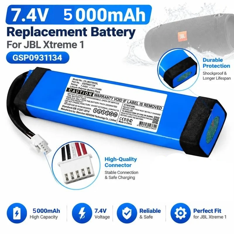 GSP0931134 Battery For Xtreme 1 Wireless Bluetooth Speaker Replacement Batteria