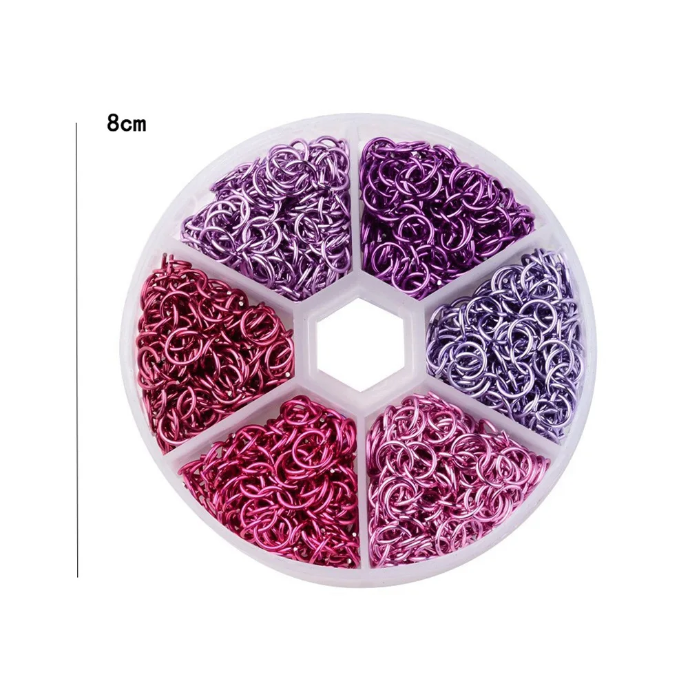 1080 قطعة 6 مللي متر الألومنيوم الانتقال خواتم مفتوحة سبليت خواتم Diy بها بنفسك صنع المجوهرات الحرف اليدوية موصل الاكسسوارات الحرفية #3