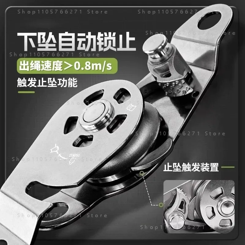 1pc Hot Wheel Lifting and Labor-saving Hoisting and Lifting Self-locking Pulley Block Heavy Object Hoisting and Lifting Device