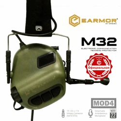 EARMOR M32 MOD4 cuffie auricolari per riprese di comunicazione aeronautica