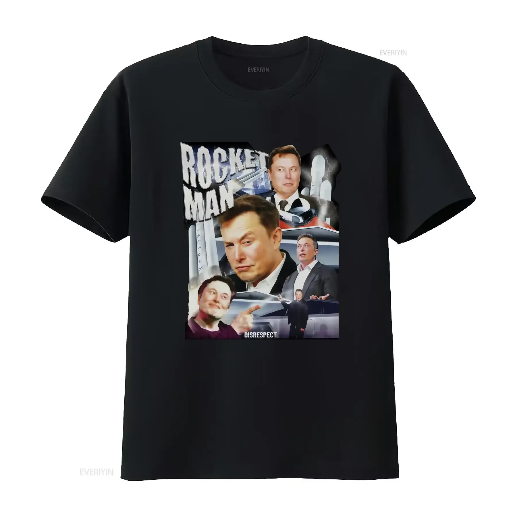 Elon Musk Vintage Style Rap Rocket Man T Shirt for Men vintage Washed Comfortable streetwear Stylish graphic