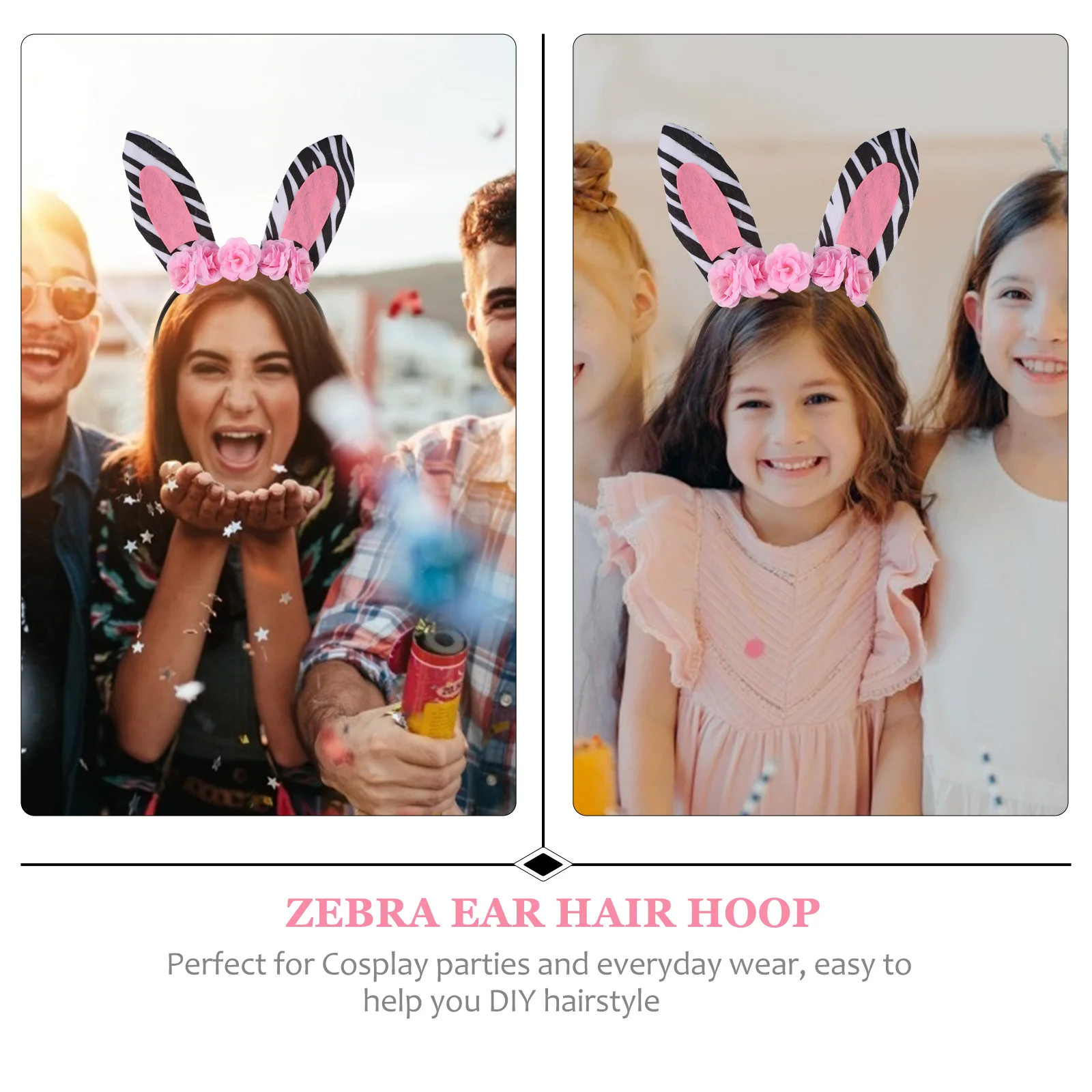 

Lovely Zebra Ear Hoop For Women Cosplay Ear Accessories Decorative Headband Hair Jewelry Hair Clip Headdress