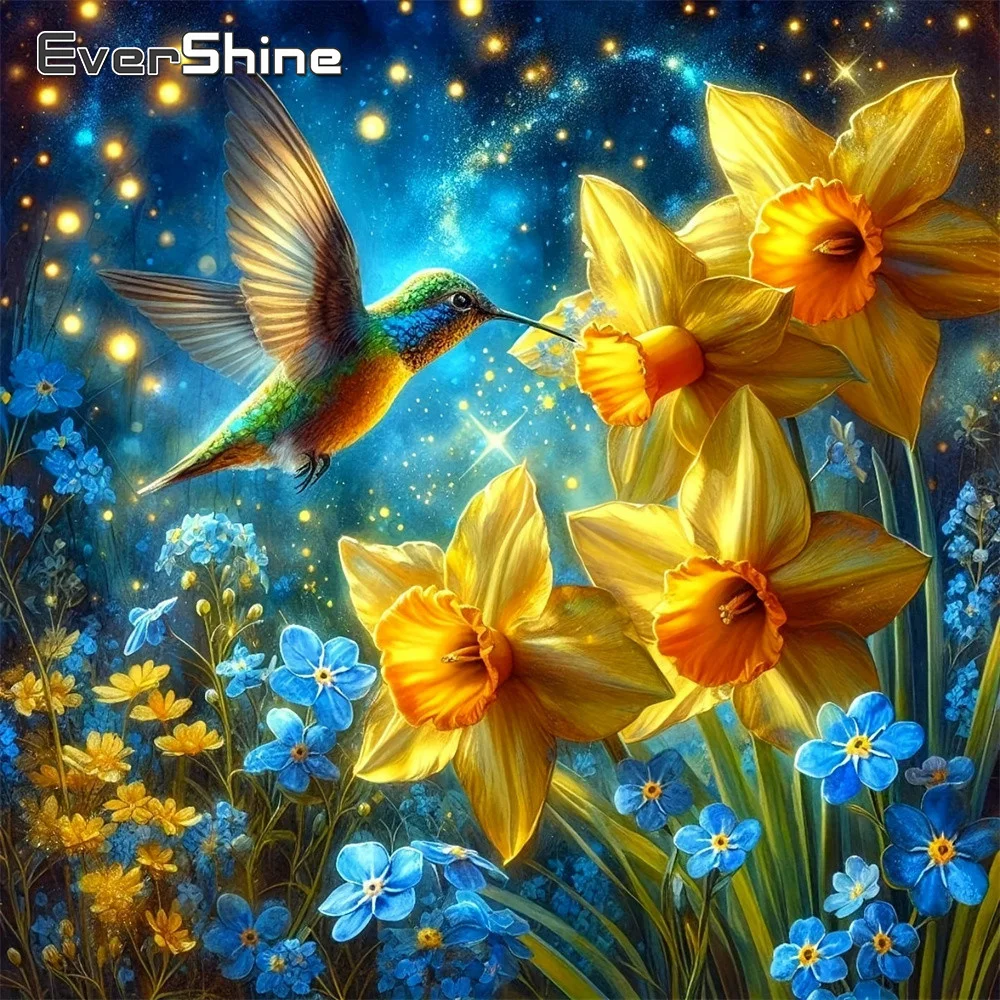 EverShine 5D-Diamantgemälde, Landschaft, voller Drill-Mosaik, Vogelbild aus Strass, Stickerei, Blumen-Bastelset, Dekoration für Zuhause