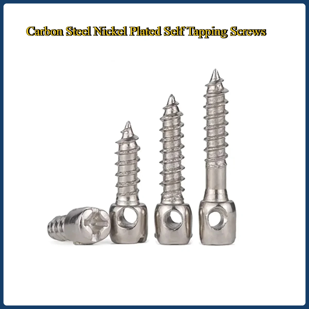

M4 Carbon Steel Nickel Plated Self Tapping Screws With Holes