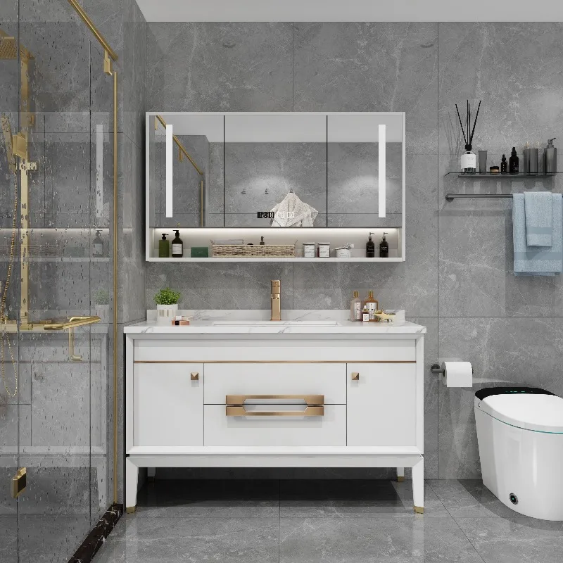 

White Save Space Bathroom Cabinet Interior Fashion Chinese Style Design Cupboard Aesthetic Archivadores Postmodern Furniture