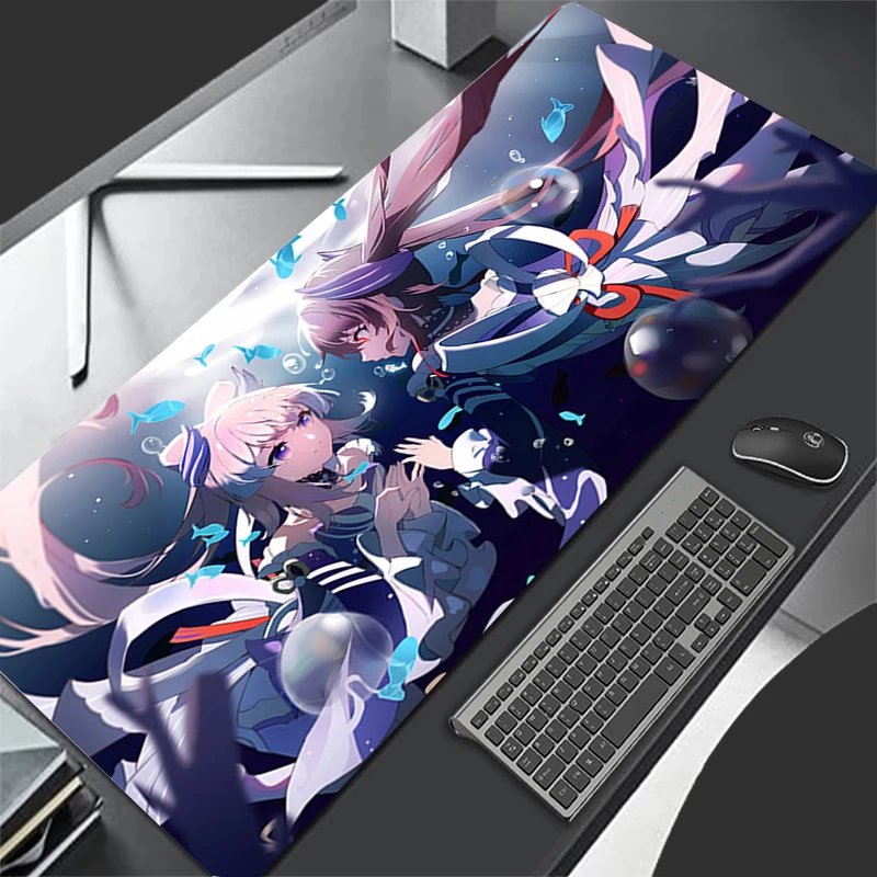 Mousepad Computer Gaming Accessories Keyboard Pad Office PC Rubber Mouse Pad Decoracion G-genshin Impact Kokomi Desk Mouse Mat