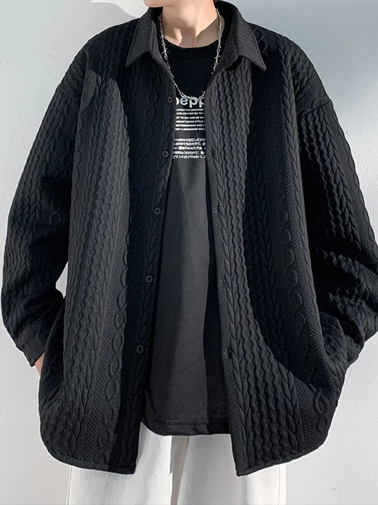 

Мужская повседневная свободная рубашка-куртка: новинка весенне-осеннего сезона, трендовый бренд, премиальный вид, стильный отложной воротник, верхняя одежда