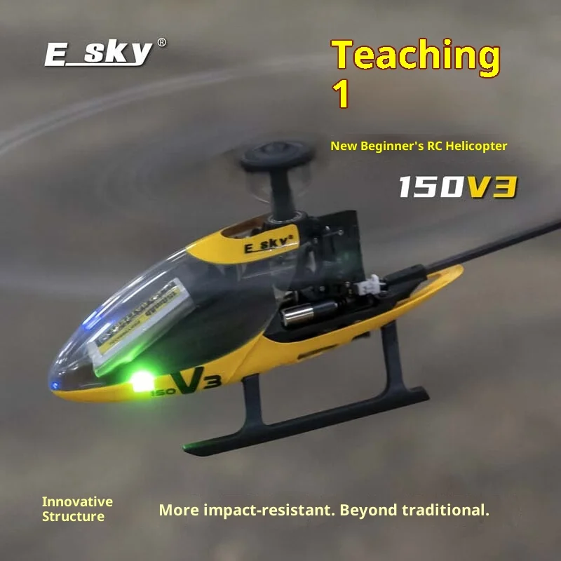 

ESKY 150V3 Durable RC Helicopter Crash Resistant Beginner Training Model Single Blade Mini Indoor Flying Toy