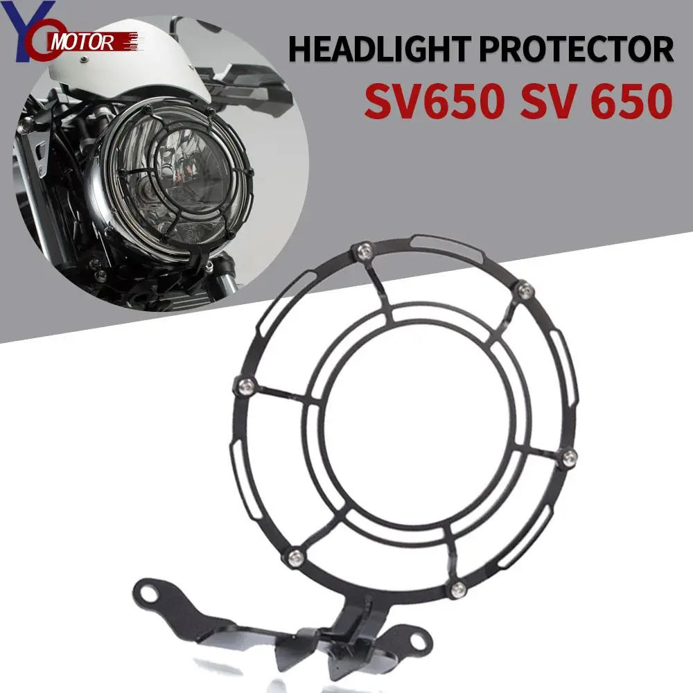 

Motorcycle Accessories Headlight Protector Head light Guard Grill Cover Protect The Lamp Cover For Suzuki SV650 SV 650 CNC Parts