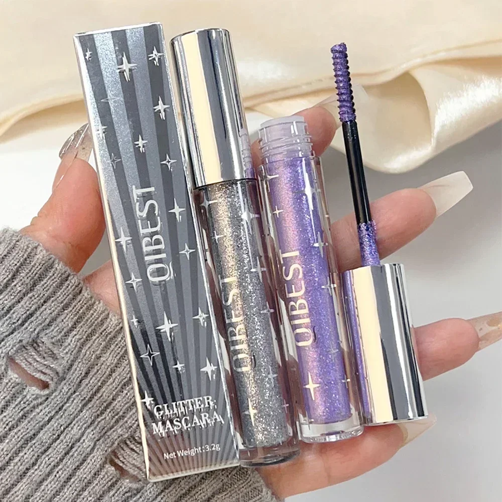 Diamond Glitter Sliver Mascara Waterproof Lasting Quick Shiny Gold Purple allungamento ciglia Mascara paillettes Eye Makeup Cosmetic