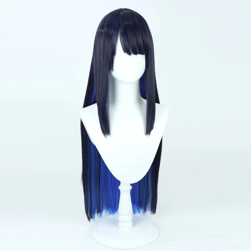 AAA 2025 Archive Jomae Saori Cosplay Halo Wig Synthetic Heat Resistant Dark Blue Long Straight Hair Halloween Roleplay Acce