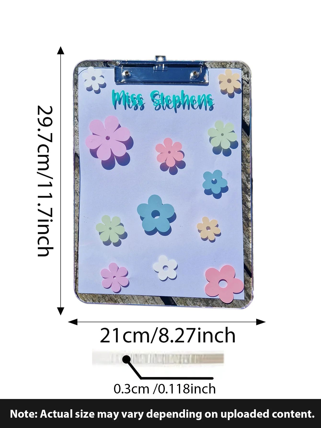 1 قطعة مجلد مخصص-مخصص PMMA ديزي مبهج محفور بالليزر اسم وعنوان هدايا فريدة للمراهقين للاستخدام اليومي