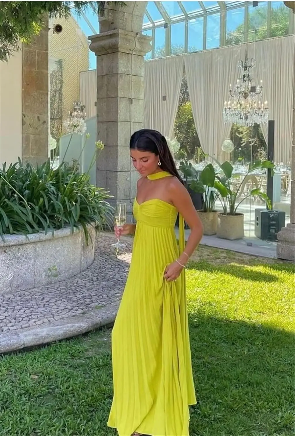 Strapless bruidsmeisjesjurken voor bruiloft Dames A-lijn geplooide formele avondjurk met sjaal feestjurken damesavond