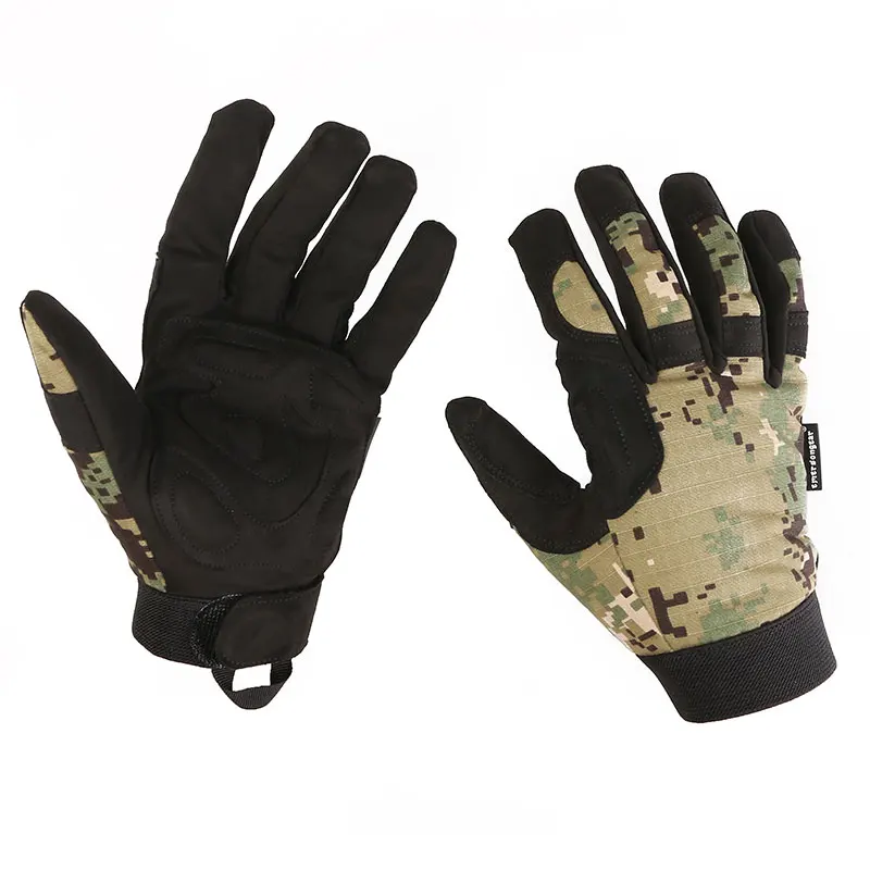 Emersongear Tactical Lightweight Camouflage Gloves Hunting Hiking Full Finger Hand Protective Combat Handwear AOR2