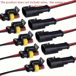 10PCS 2핀 방식 전기 와이어 커넥터, 18AWG 남성 여성 플러그 소켓, 자동차, 트럭용 빠른 분리형 와이어 커넥터
