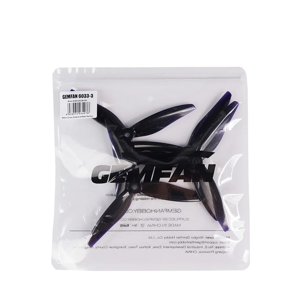 8 Paar Gemfan 6033 3-Blatt PC-Propeller mit 5mm Loch für 2207 2506 2407 Brushless Motor Renndrohnen Ersatz DIY Ersatzteile – Detail 12