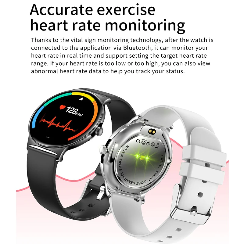 Imosi-女性用Amoledスマートウォッチ、大画面、Bluetooth通話、ヘルスモニタリング、ファッション、1.43インチ