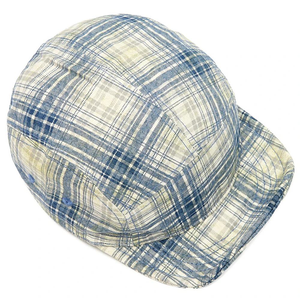 HT5122 Neue Frühling-Sommer Faltbare Baseballkappe für Herren und Damen Karierte Snapback-Kappe mit Rollrand Unisex Weiche Verstellbare Hip-Hop-Kappe – Detail 4