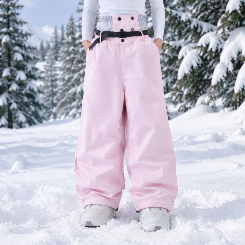 2026 New Men Women Skiing Pants Professional Waterproof Warm Snow Warm Strides Breathable Windproof Ski Snowboard Pant Outdoor