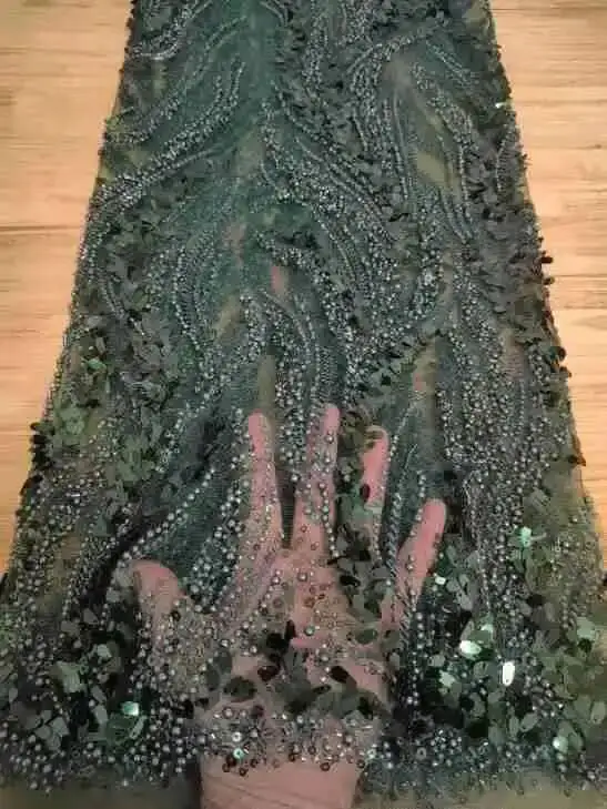 

Lace Nail Bead Sequins Fabric DIY Wedding Dress Mesh Fabric Accessories