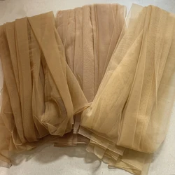 Champagne khaki Soft Tulle Fabric Wedding Home Decoration Curtain Drape Tutu Skirt Mesh Layout Chair Back Yarn Net DIY Material
