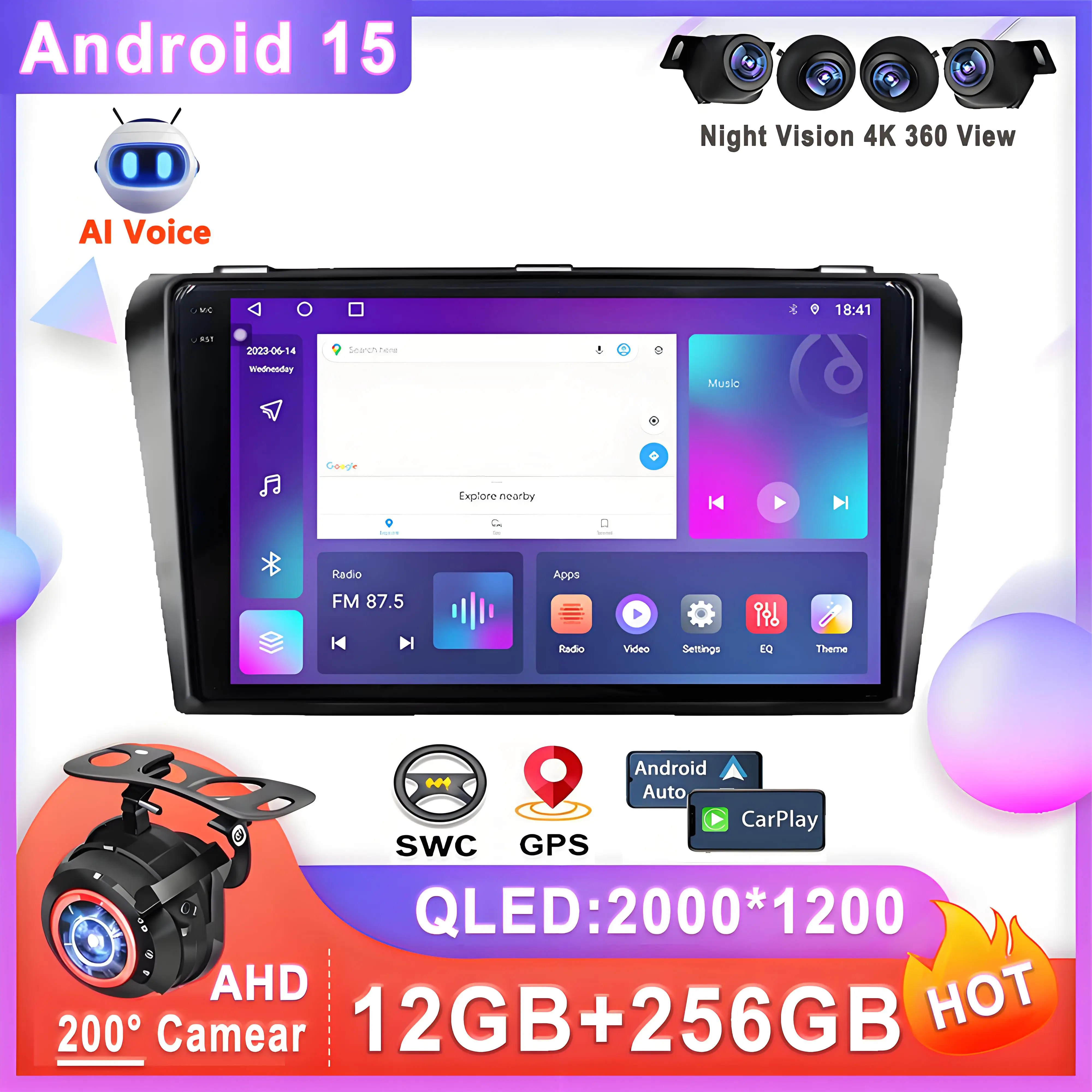 

Car Radio Android 15 For Mazda Tribute For Ford Escape For Mercury Mariner 2 2007 - 2012 Multimedia Player Navigation Car GPS