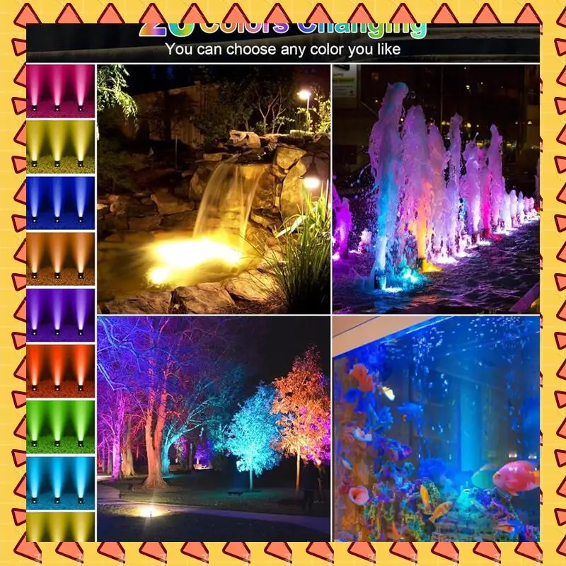 

A008 Underwater Pond Lights, Submersible Led Fountain Lights With Timer, Waterproof, US Plug