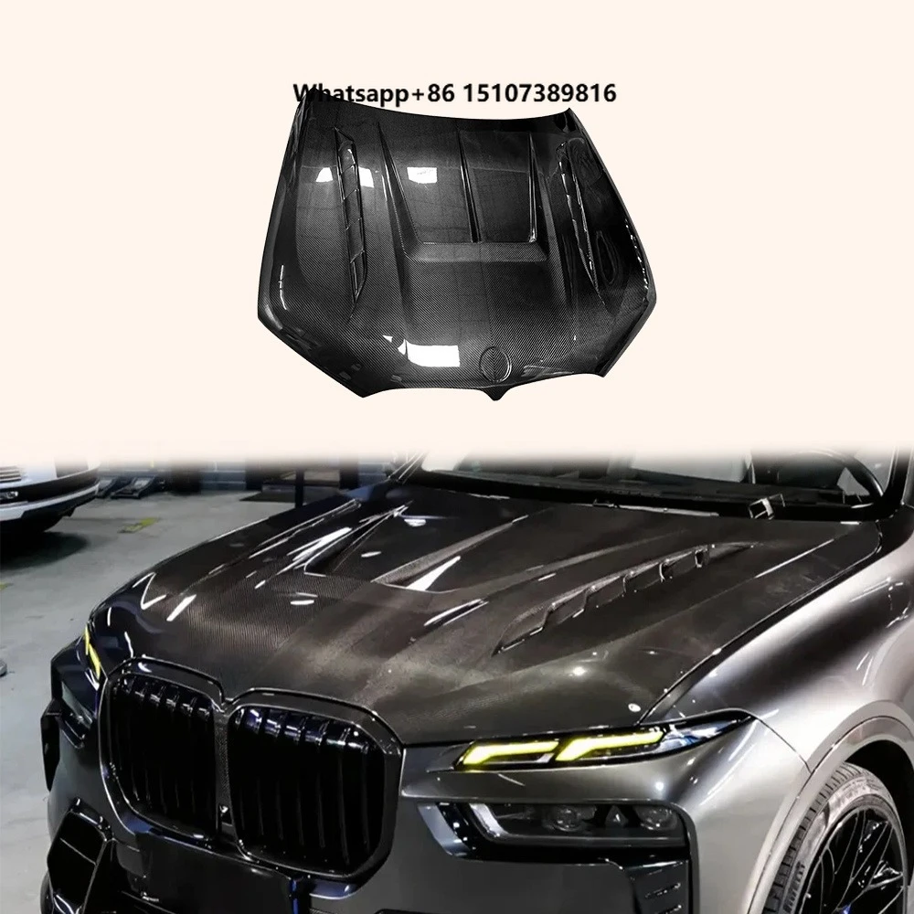 For G07 X7 M LCI FACELIFT 2022-25 Carbon Fiber AD Style Front Vented Cooling Hood