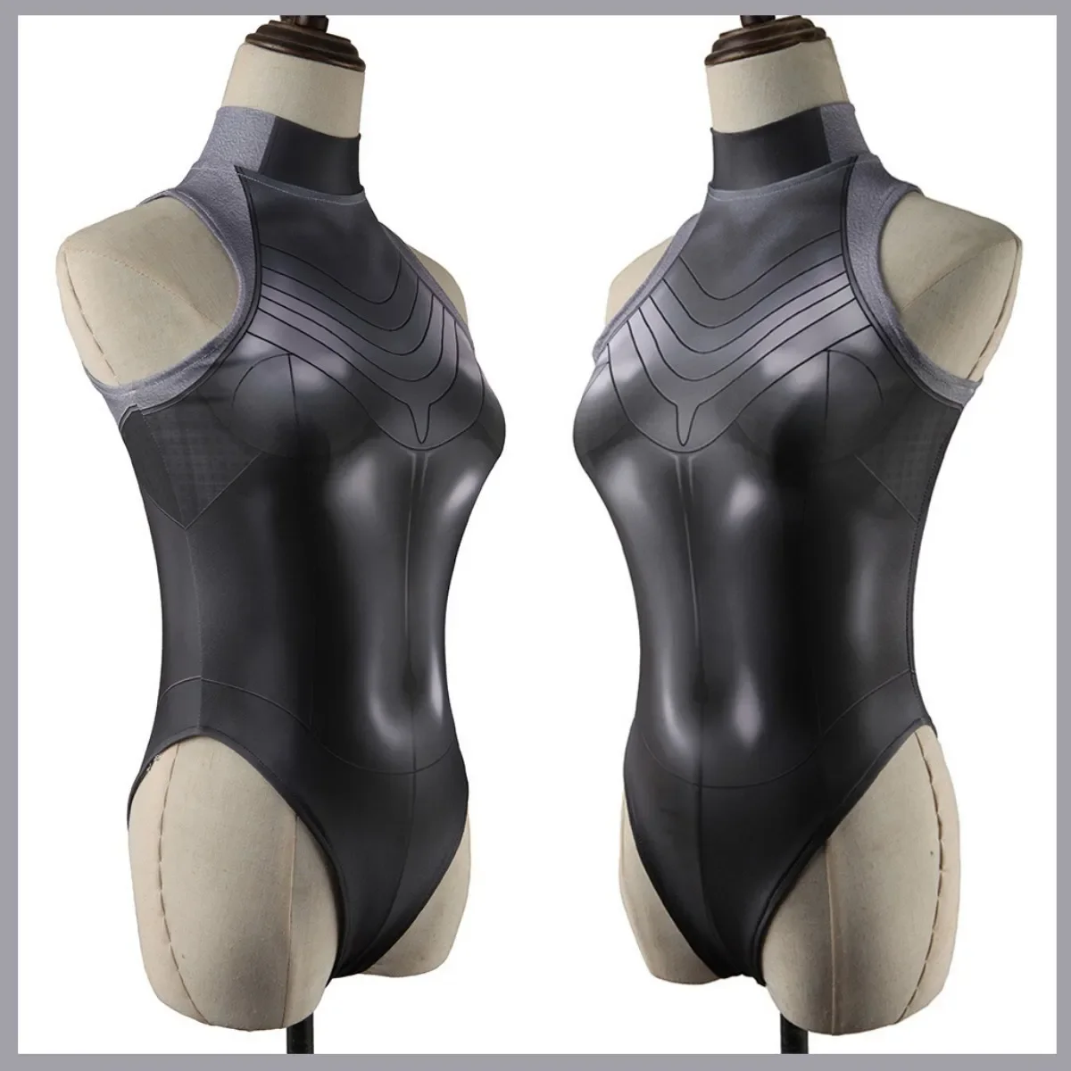 Robot Twins Cosplay Costume for Women Sexy Tight Jumpsuit Summer Swimsuit with Wig Atomic Heart Dixie Style Bikini Suit view 3