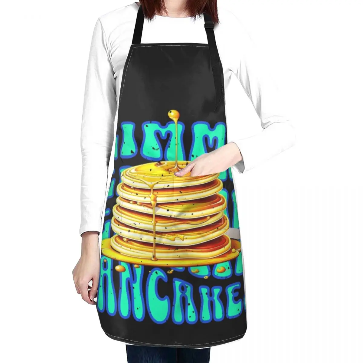 Gimme Gimme Gimme Pancakes Groovy Retro Style Apron Restaurant for kitchen useful Kitchen Supplies Idea Goods Apron