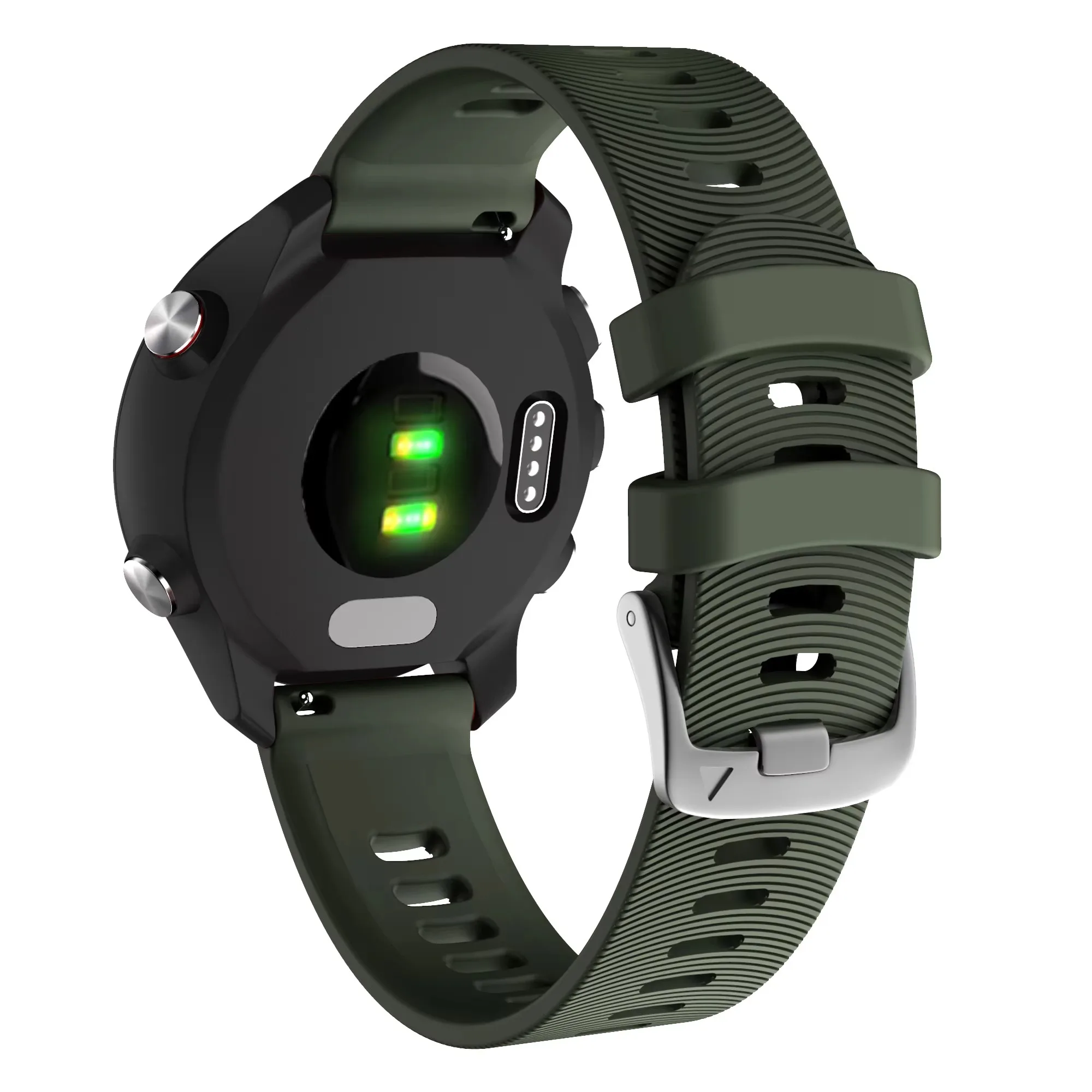 Correa deportiva de silicona de liberación rápida de 20mm para Garmin Forerunner 55 158 pulsera 245 245M 645 pulsera de estilo oficial