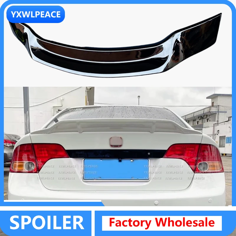 

For Honda Civic 2006 - 2011 High Quality ABS Plastic Primer Color Car Rear Trunk Lip Spoiler Wing Body Kit Accessories