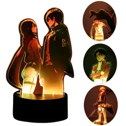 Anime Attack on Titan 3D Lamp LED Night Light 7 Colors Room Decor Home Wall Decorative Art For Bedroom Friends Gifts Moon Lamps