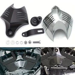 Motorcycle Black/Chrome Big Twin Horn Cover Stock Cowbell Horns For Harley Dyna Softail Sportster Electra Road King Street Glide