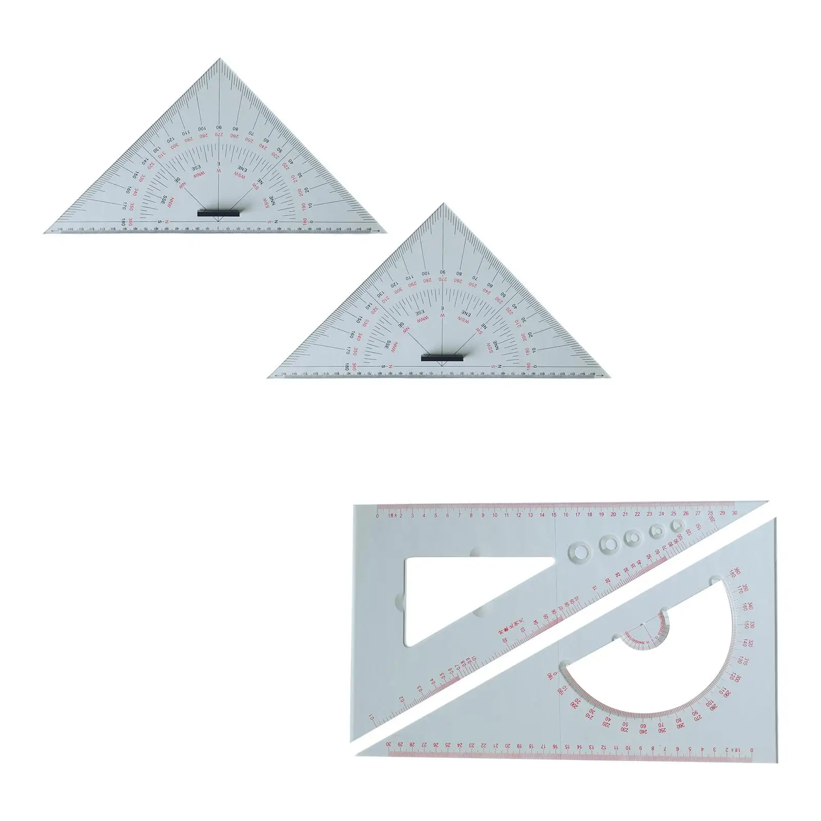 

Chart Drawing Triangle Ruler Triangle Angle Protractor Measuring Tool for Ship Drawing