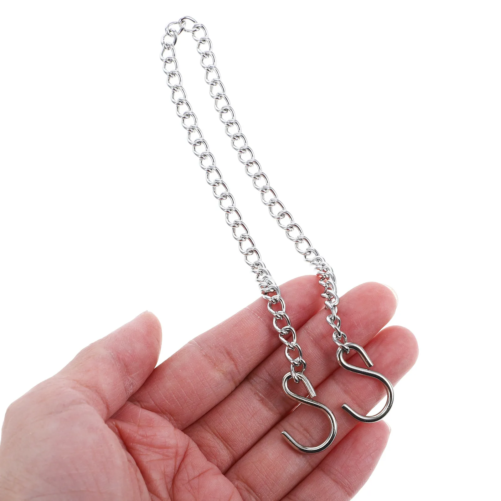 10Pcs Heavy Duty Metal Hanging Chains with Hooks for Parking Signs Neon Lightbox Signs Chalkboards Banners Plant Hangers Garden