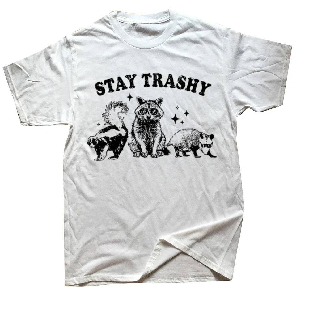 

Funny Stay Trashy Opossum Possum T Shirts Summer Graphic Cotton Streetwear Short Sleeve Birthday Gifts T-shirt Mens Clothing2024