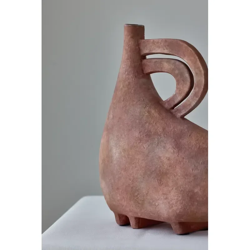 Small Modern Ceramic Vase Scandinavian Creative Abstract Design Luxury Home Decor Wedding Tabletop Using Minimalist Style