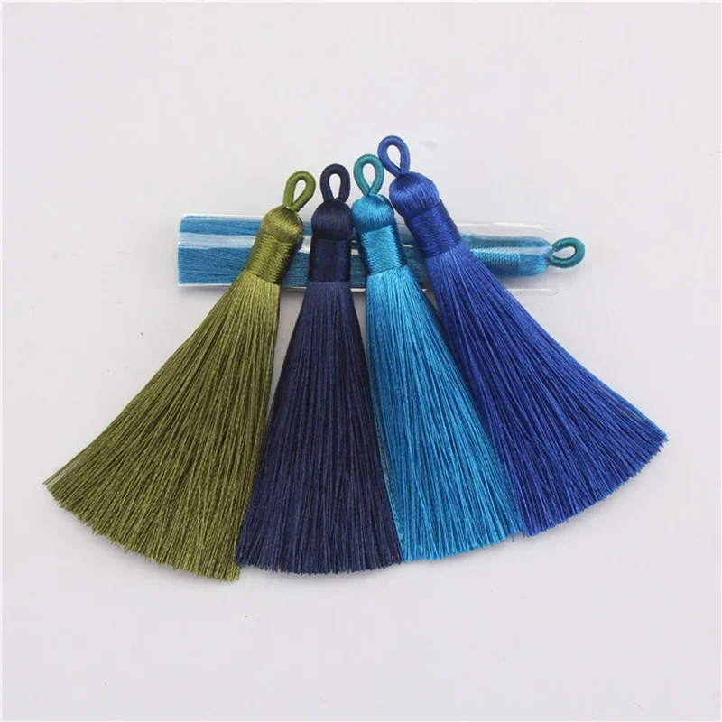 5pcs/lot 8cm Hook Circle Tassels Silk Fringe Bangs Flower Tassel Trim Decorative Tassels For Curtains Home Decor Accessories